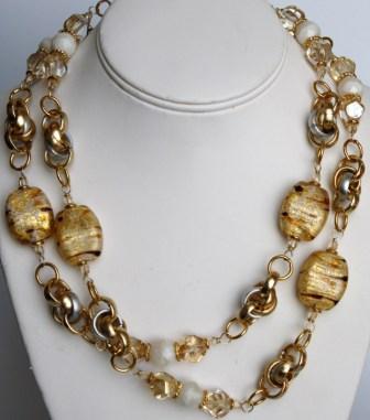 Vintage Murano glass beads Necklace - White